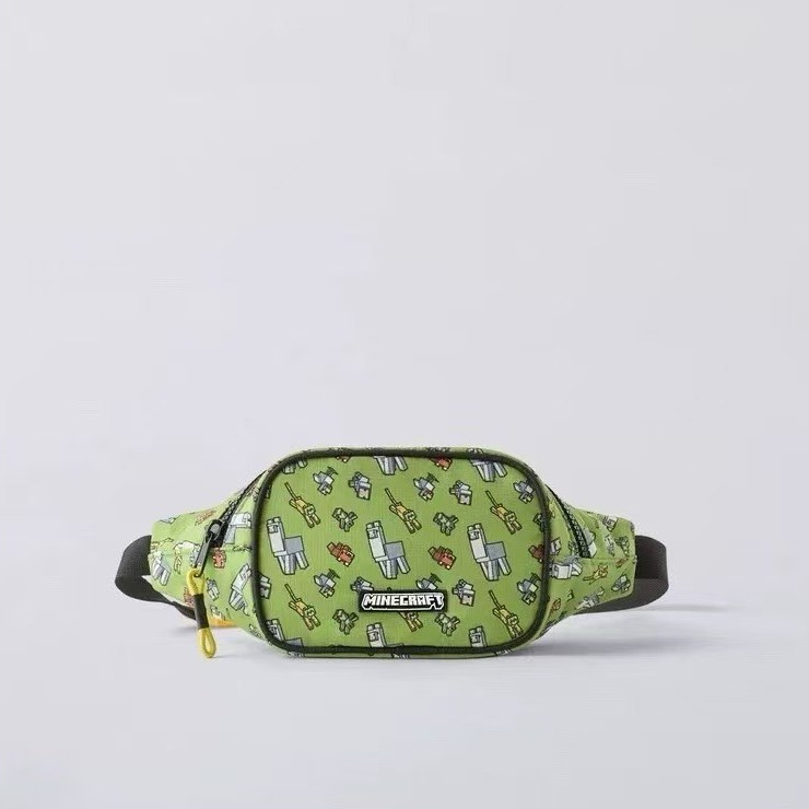 littlekiddoss BAB505 Tas Pinggang Waistbag Minecraft Anak Laki-Laki Import Tas Slempang Anak Cowok