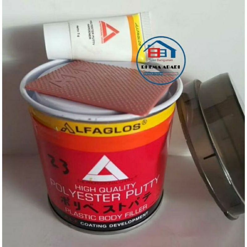 Dempul Alfagloss 250 Gram / Dempul Besi Mobil / Dempul Plastik