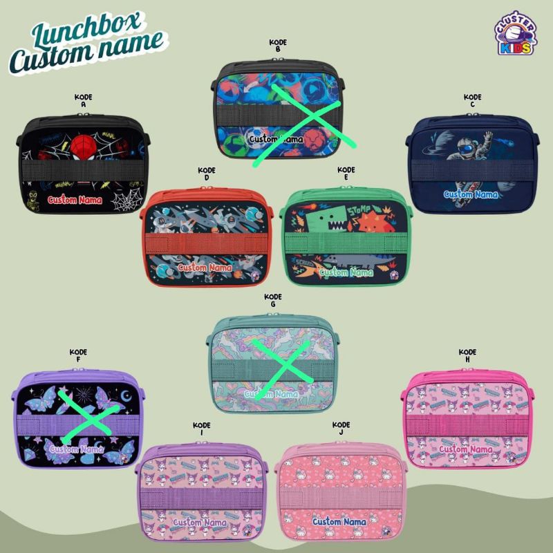 lunch bag | lunch bag karakter | lunch bag cluster kids