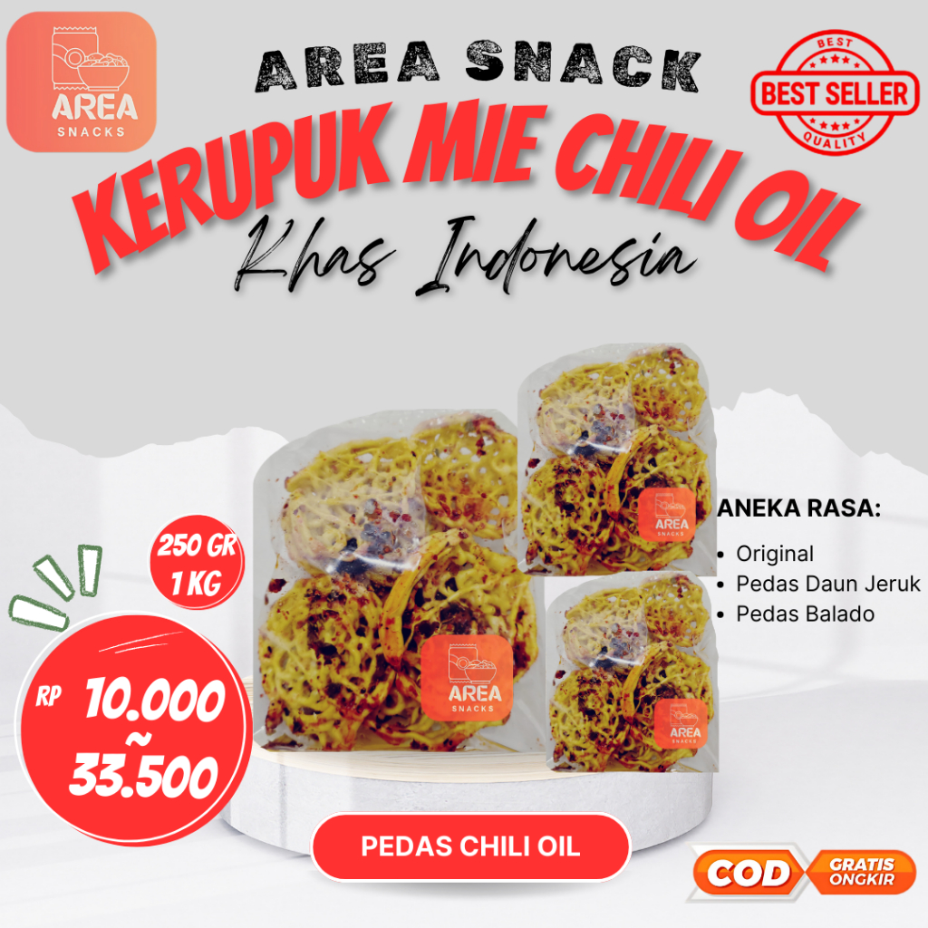 

CEMILAN KERUPUK MIE KUNING PEDAS CHILI OIL DAUN JERUK SUPER RENYAH GURIH VARIASI 1 KG 500 GR 250 GR
