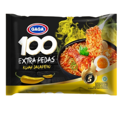 

Gaga 100 Extra Pedas Kuah Jalapeno lvl 5 75 gr