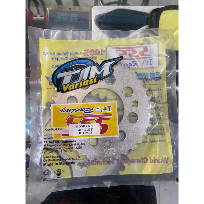 [Ready] SSS gir belakang racing KPH 415 DAN 428- 33 34 35 36 37 Kharisma, Supra x125, Supra fit new,