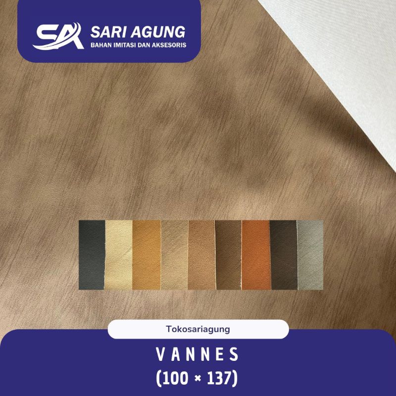 VANNES (METER) BAHAN KULIT SINTETIS IMITASI UNTUK TAS SANDAL