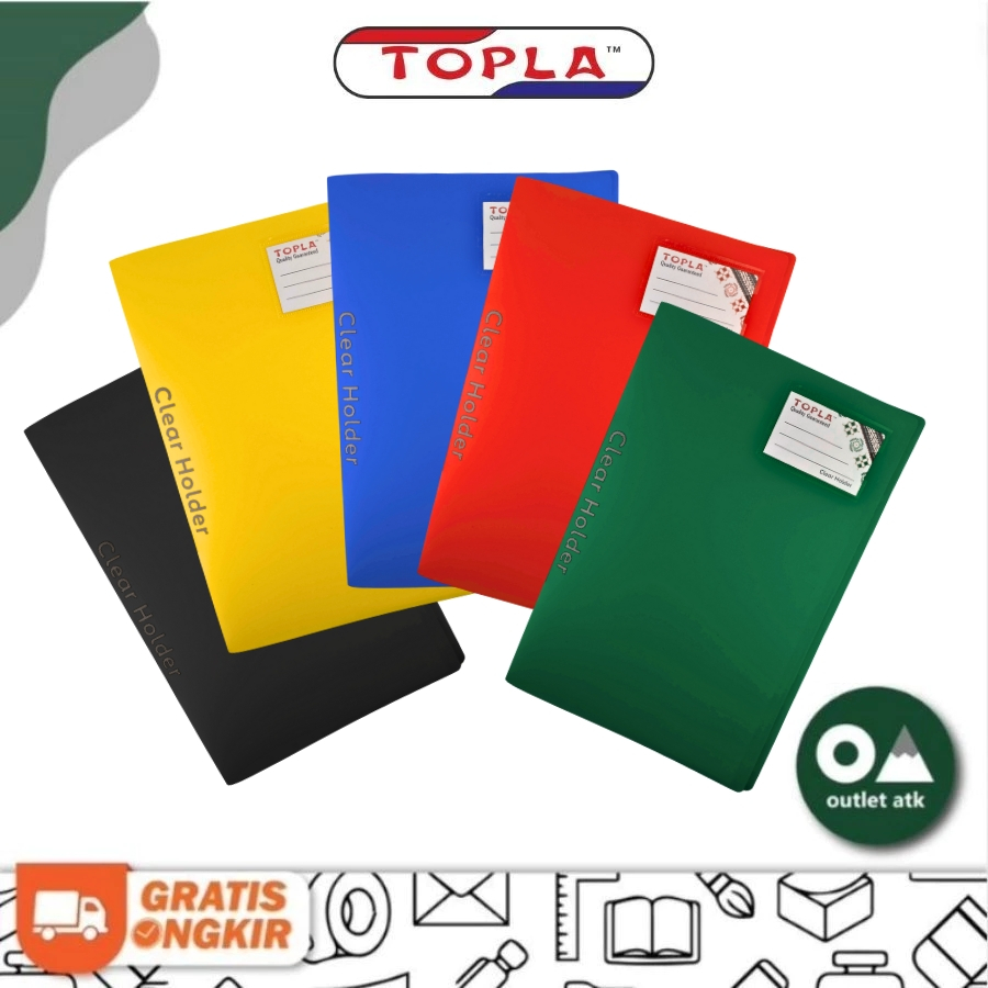 

Clear Holder Document Keeper Topla F4 Folio 20 /40 / 60 Pockets