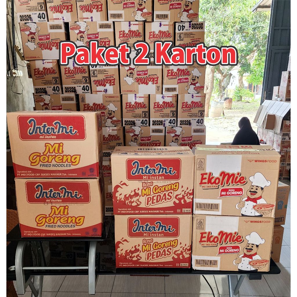 

2 Karton Ekomie Goreng dan Lainnya instan Noodle