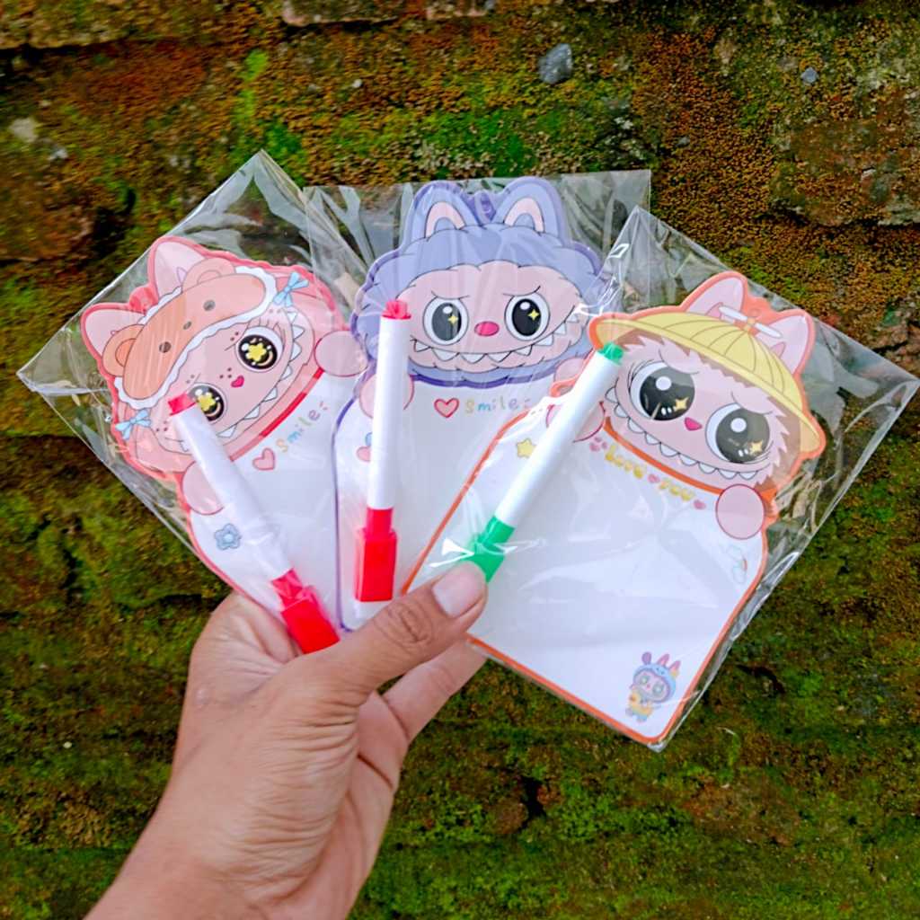

SABAK SPIDOL LABUBU / PAPAN TULIS KERTAS ANAK PINTAR / MAINAN EDUKASI ANAK / MAINAN EDUKASI PAPAN TULIS +SPIDOL+PENGHAPUS