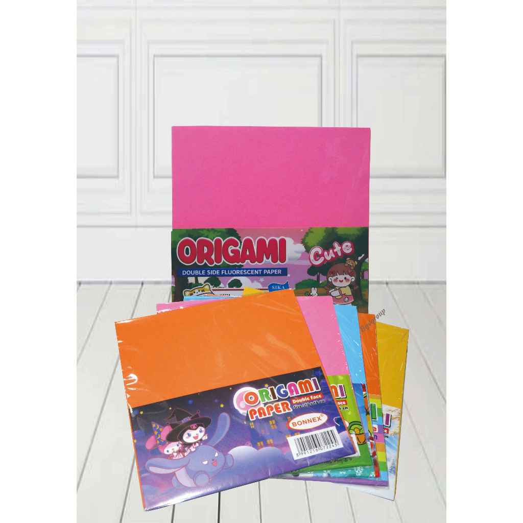 

Bonnex Origami Double Side Fluorescent Paper/Kertas lipat origami