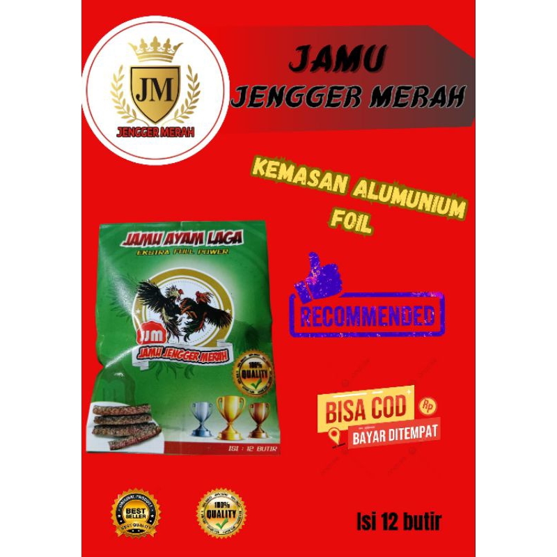 

JAMU JENGGER MERAH ISI 12 BUTIR, KEMASAN ALUMUNIUM FOIL