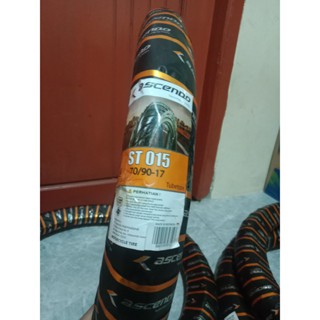 BAN LUAR 70/90-17 80/90-17 (TUBE TYPE) ASCENDO  ST015 BLACK