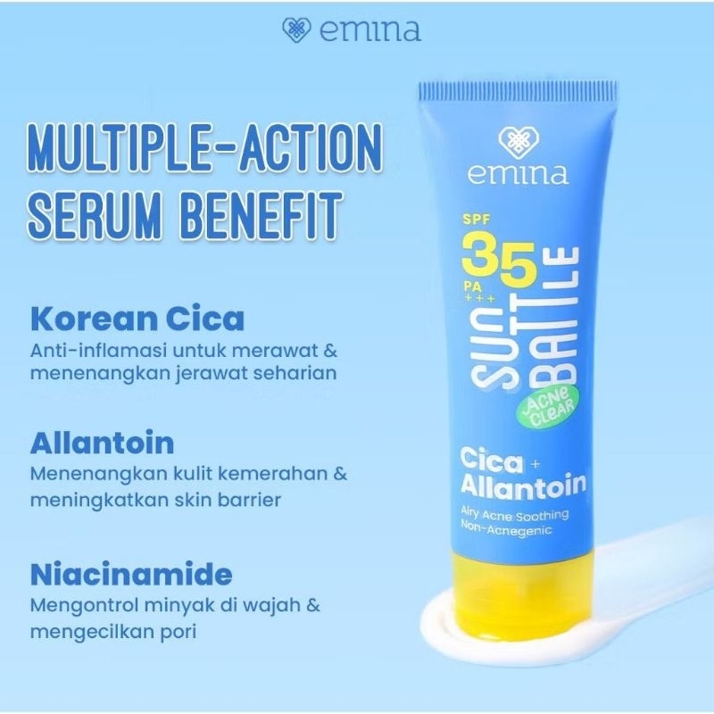 EMINA Emina emina - EMINA SUN BATTLE SPF 35 PA+++ - Emina Sunscreen Acne Clear - Emina Sunscreen Kul