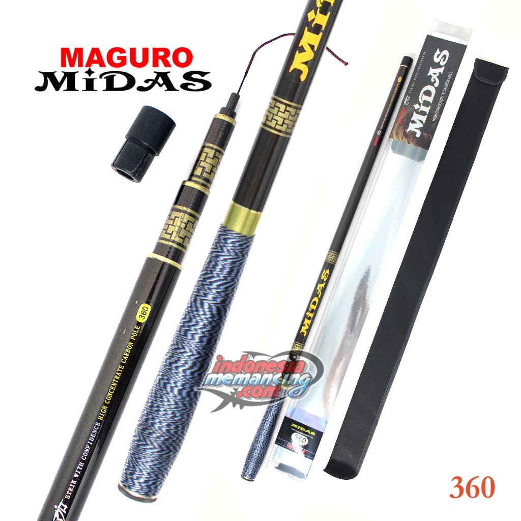 Joran Tegek MAGURO MIDAS | 210 240 270 300 360 | Ruas Panjang | Kaku Carbon ~ IM Store