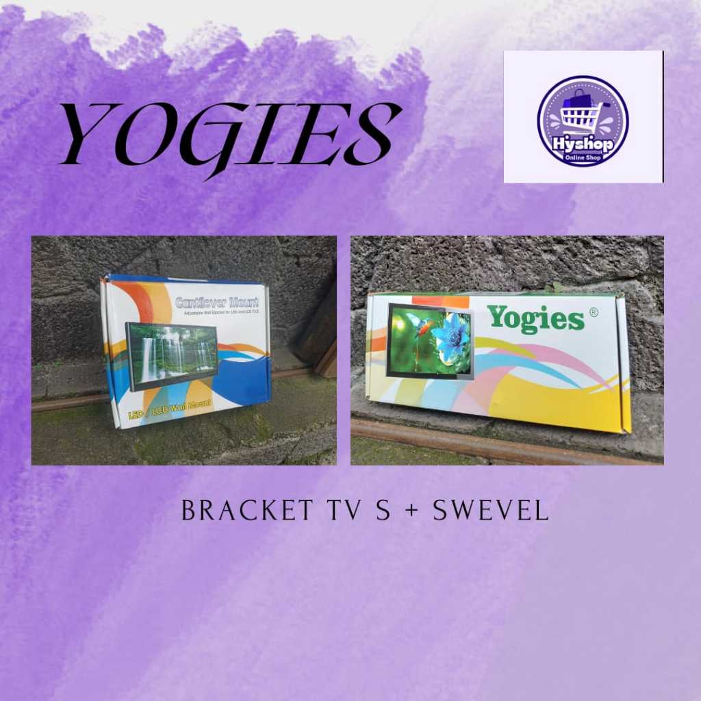Yogies Bracket TV S + Swevel/penyangga tv/dudukan tv LED