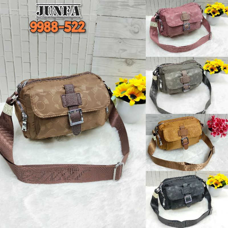 Tas wanita selempang junfa mini 9988-522 bahan parasut