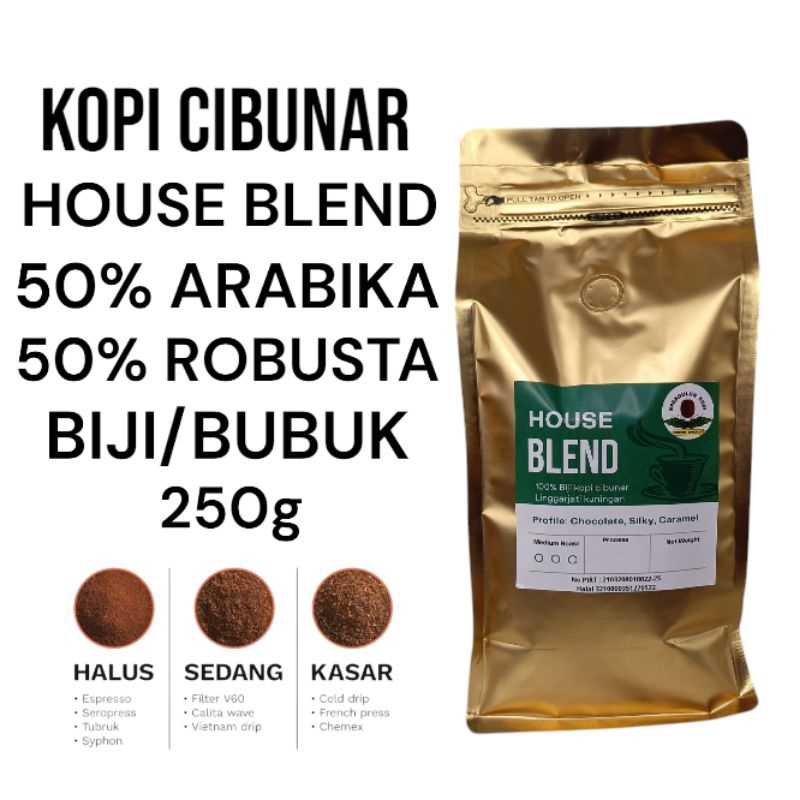 

Kopi Special Gold Expresso House Blend 250g 50/50 Biji/Bubuk Cibunar Kuningan