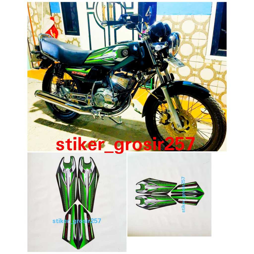 STIKER STRIPING LIS BODY RX KING 2007 WARNA HIJAU