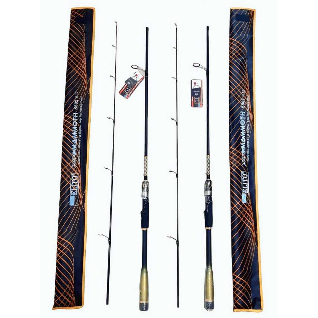 Joran Pancing Elito Mammoth 180 17Lbs Marit Full Fuji Bahan Carbon Solid Gagang joran special carbon
