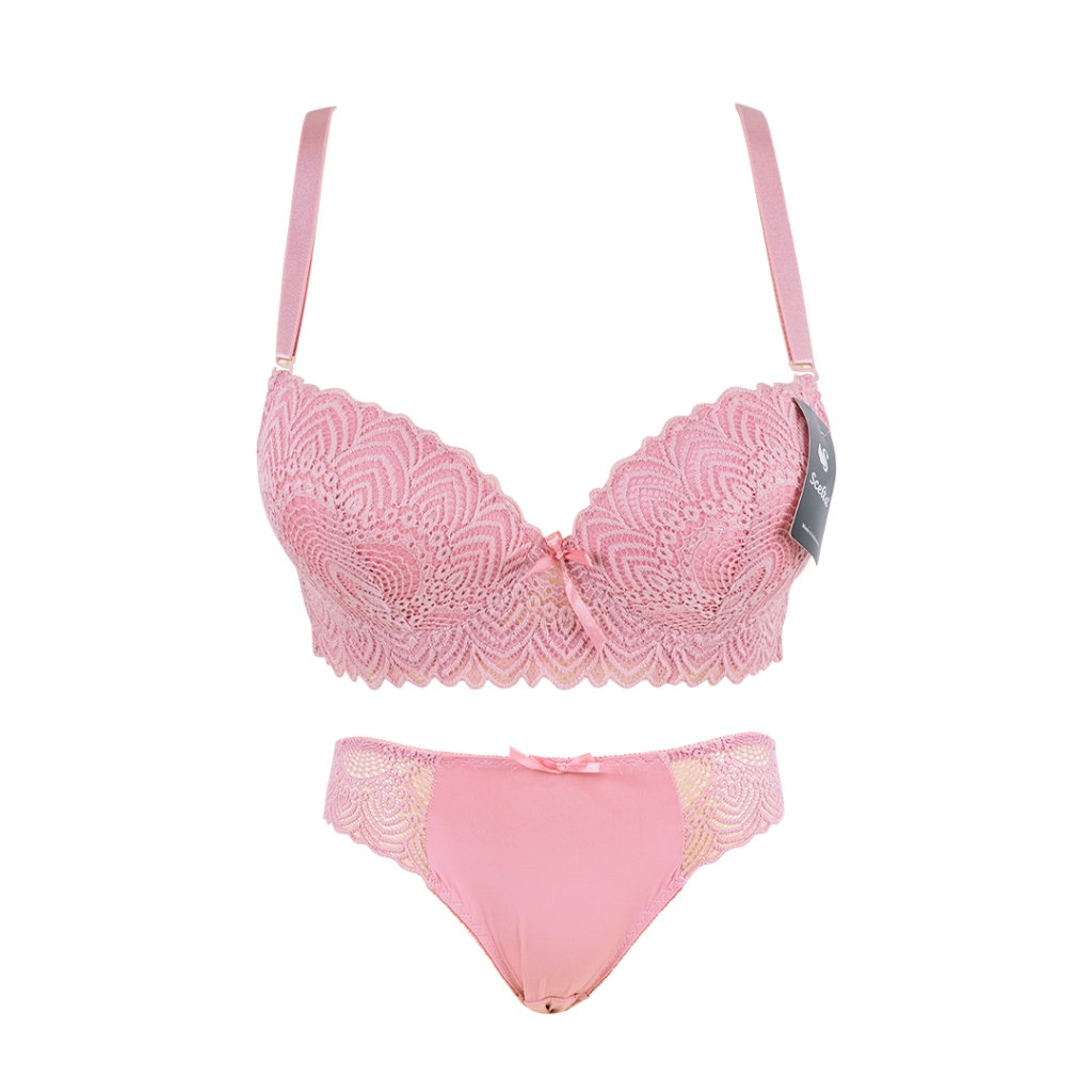 Sexy Bra Set Celana Dalam Wanita Semi Transparan Berkawat Renda Bh Sc 1829 Set