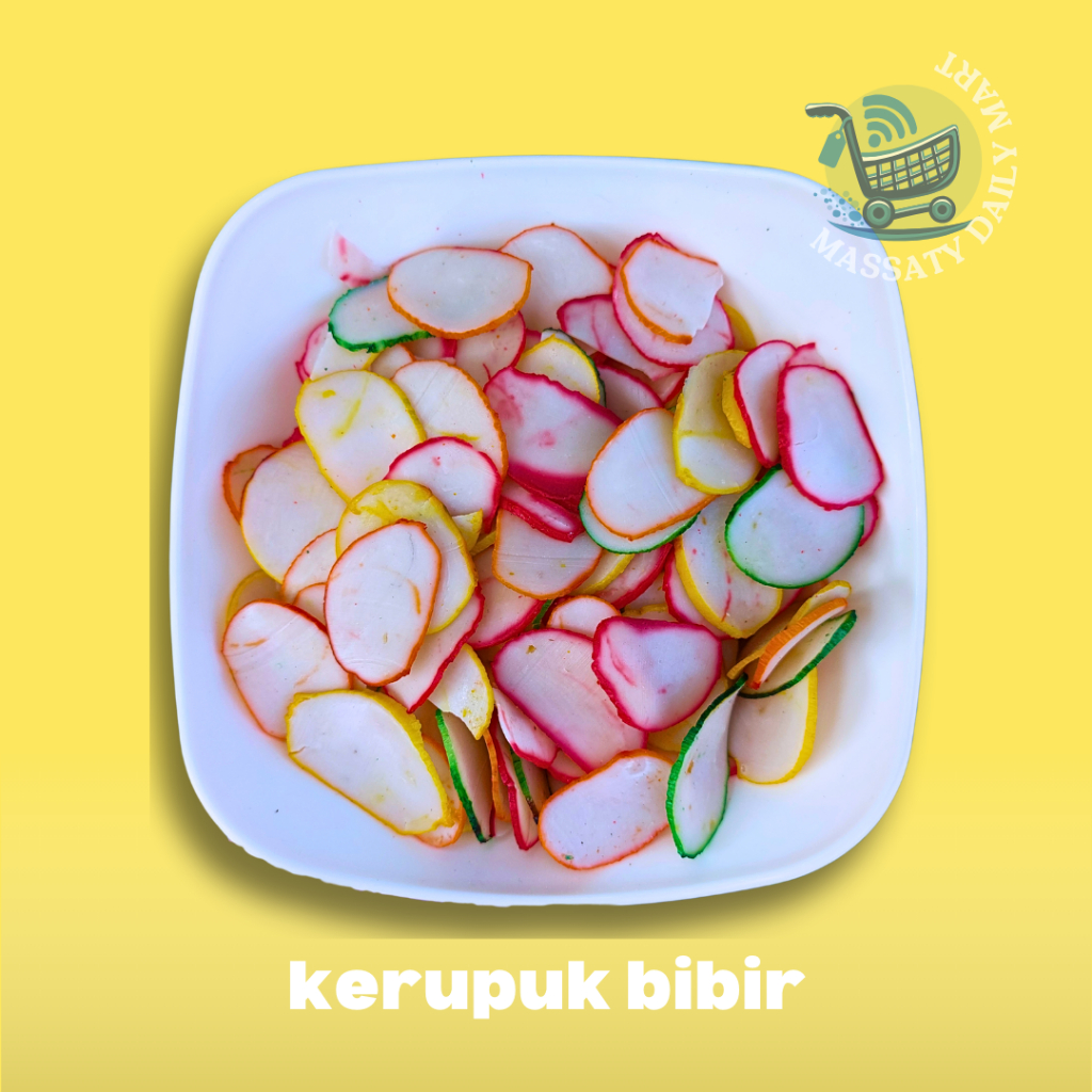 

KERUPUK BAWANG BIBIR WARNA WARNI 250 gram