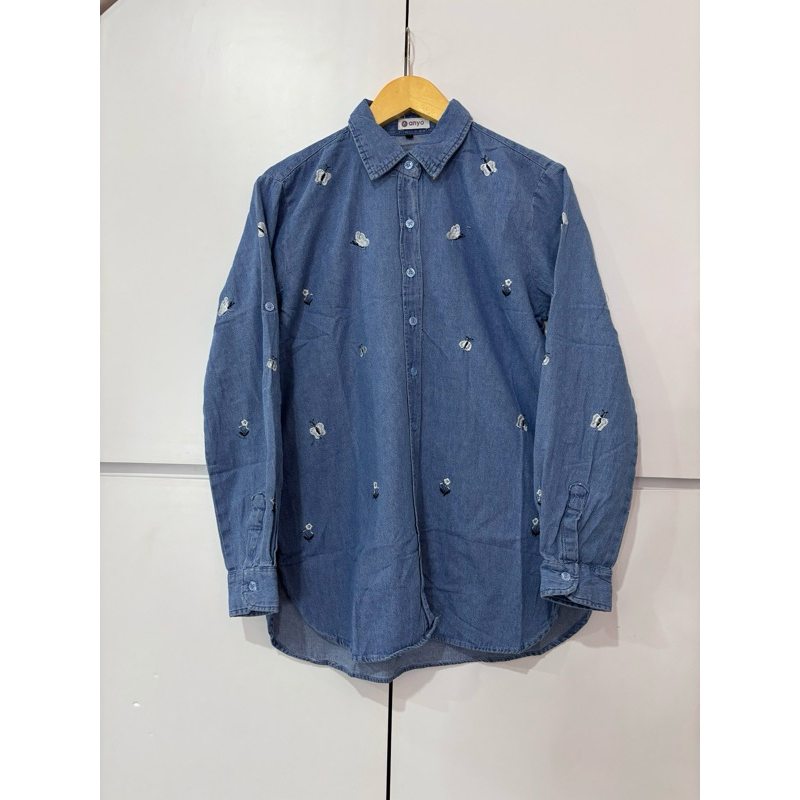 Namira Kemeja Atasan Bahan Jeans