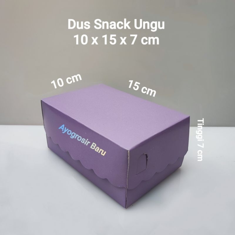 Dus UNGU 10x15 Renda isi 100 pcs Kotak Kue Snack Box Ungu Pastel