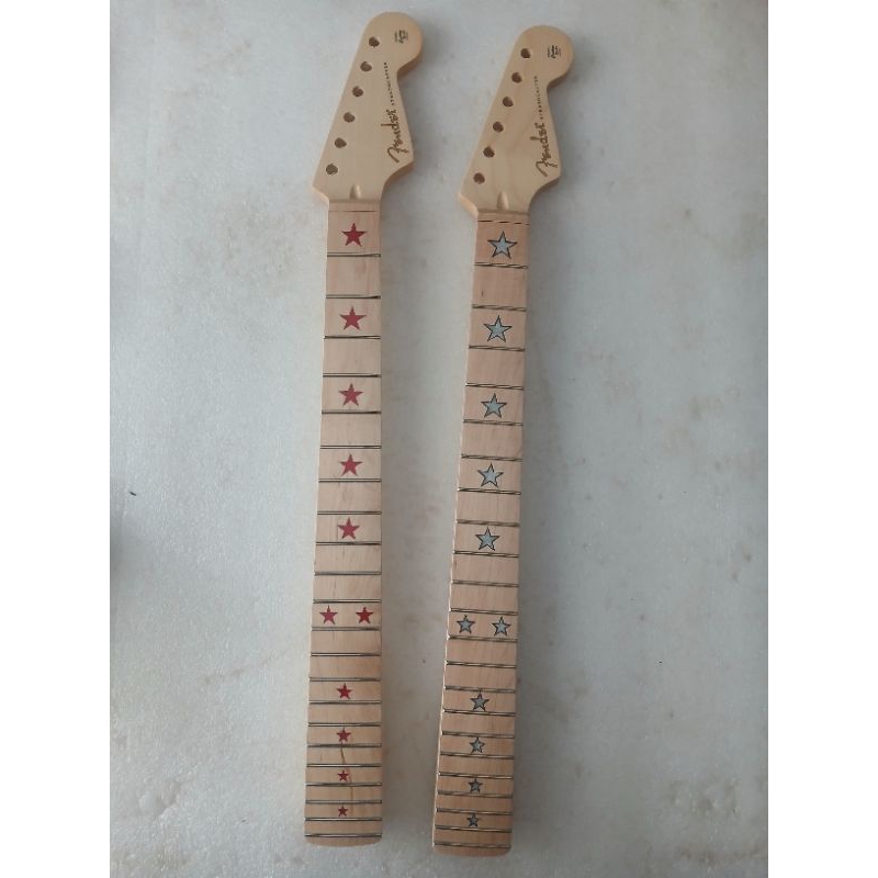 neck stratocaster inlay bintang nut model loking 22fret