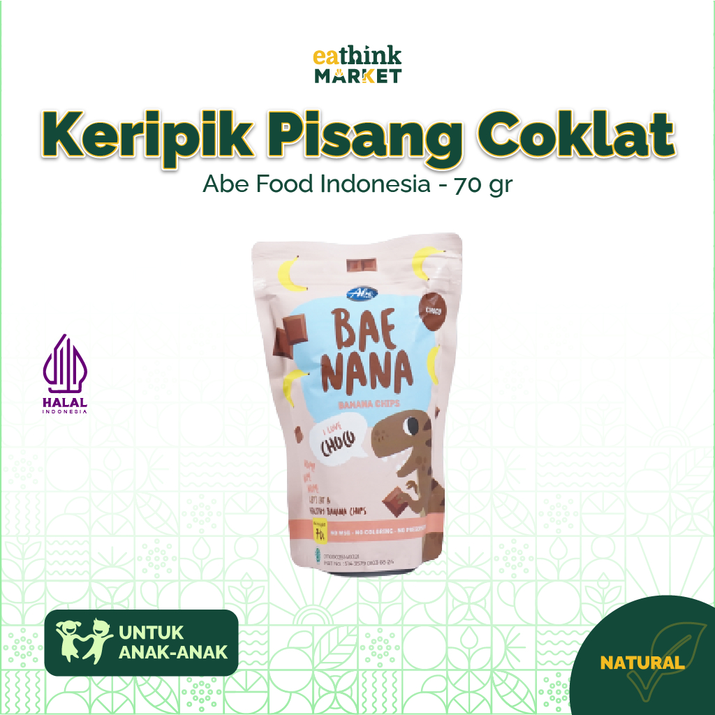 

Keripik Pisang Baenana Chips Camilan Sehat Anak - Abe Food Indonesia 70 g