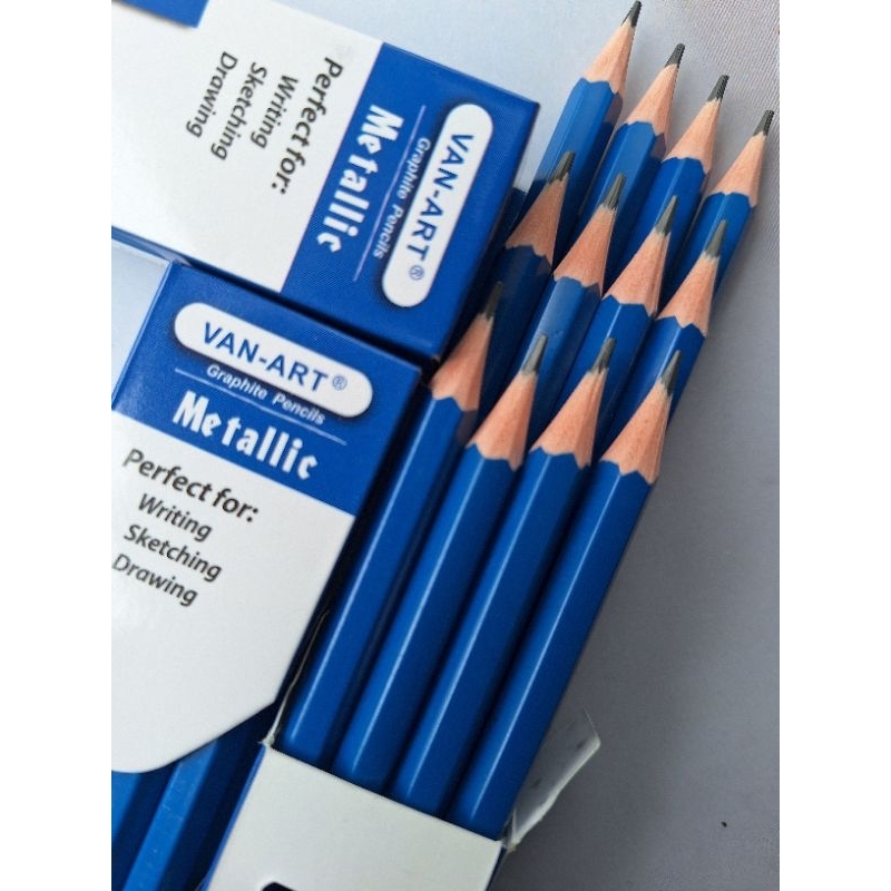 

Pensil 2B VAN-ART Metalic Blue/Pensil 2B/Alat Tulis/Pencils Wood/Pensil Sekolah