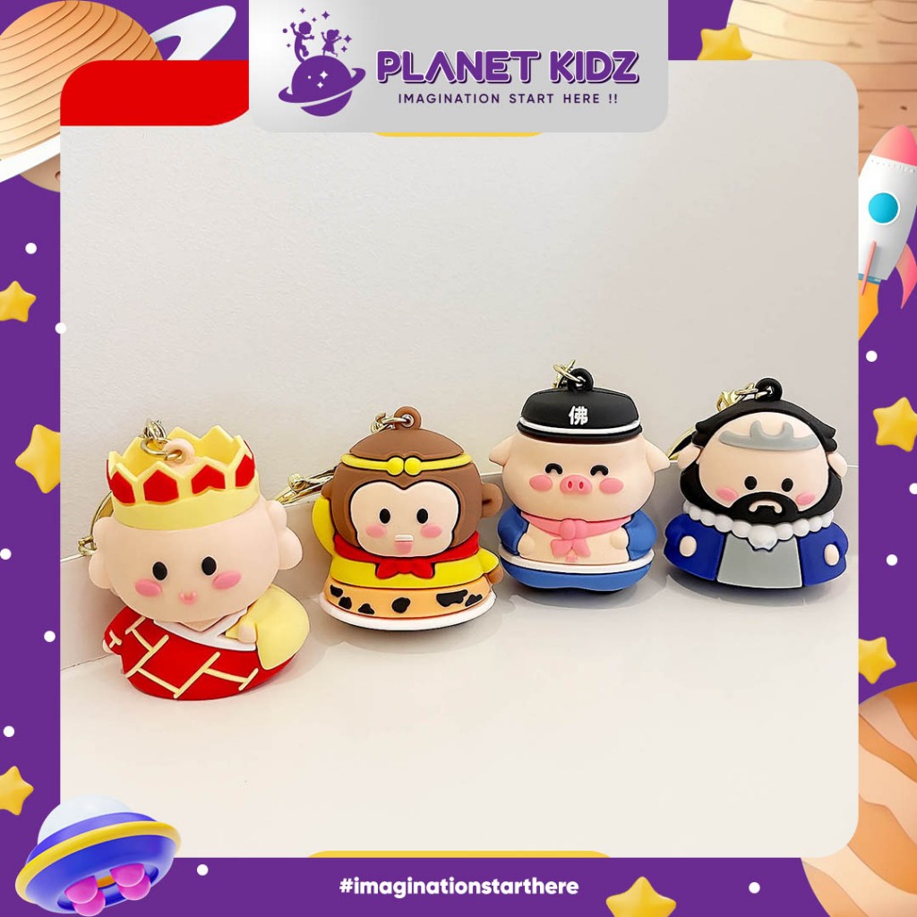 PLANETKIDZ KC29 Gantungan kunci Keychain Journey to the west Kera Sakti Biksu Tong Wu kong Pat kai W