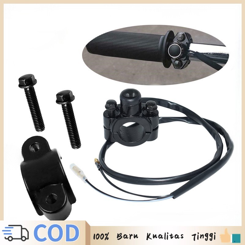 Switch Starter Tombol Starter Universal Saklar Tombol Starter Saklar Double Starter Hitam Aksesori S