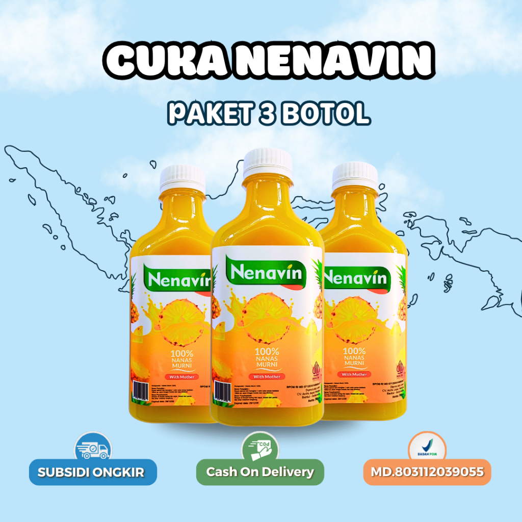 

NENAVIN Paket Extra Hemat - Cuka Nanas 100% Herbal Alami - Solusi Untuk Diabetes