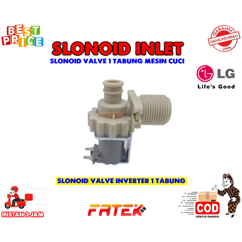 SOLENOID WATER INLET VALVE MESIN CUCI LG AC 220V | SOLONOID | SLONOID MULTI 1 TABUNG TOP LOADING INV