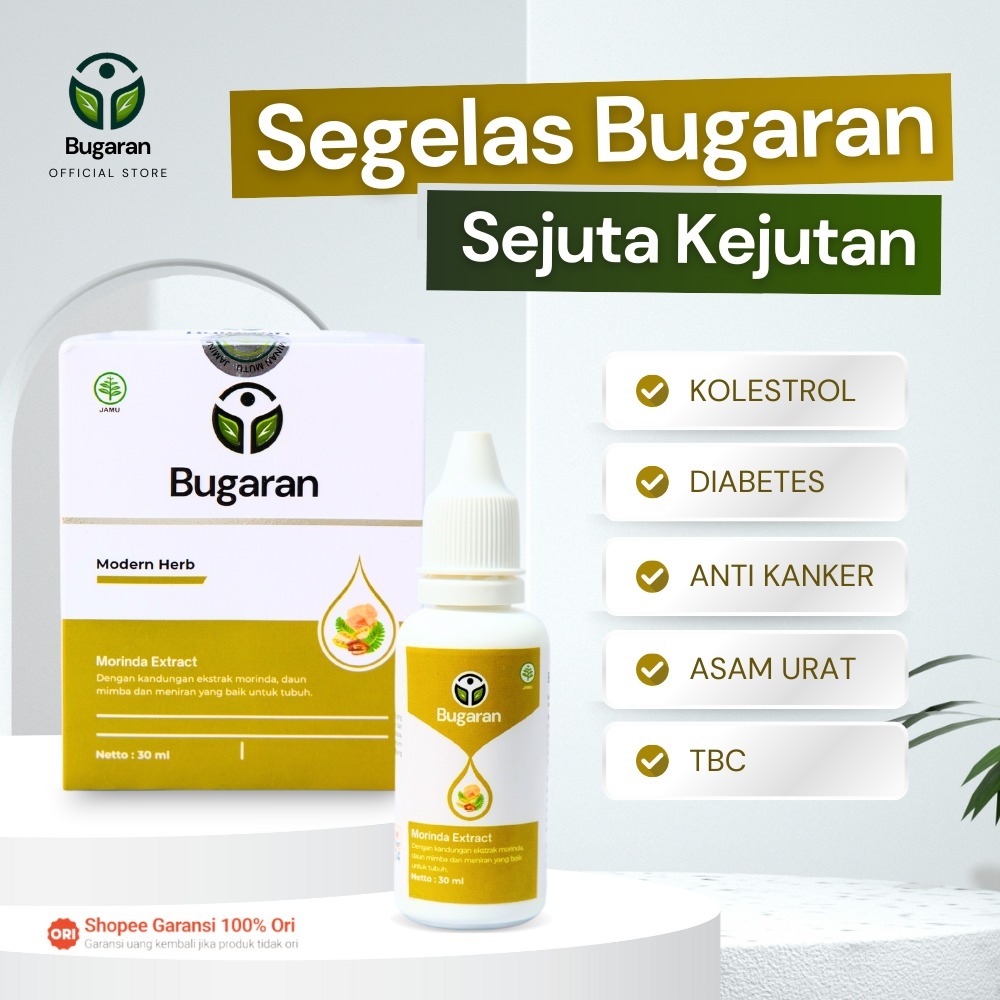 

Bugaran Herbal Modern Morinda Extract, Segelas Bugaran Sejuta Kejutan Untuk Turunkan Kolestrol, Diabetes, Hipertensi, TBC, Jantung, Maag