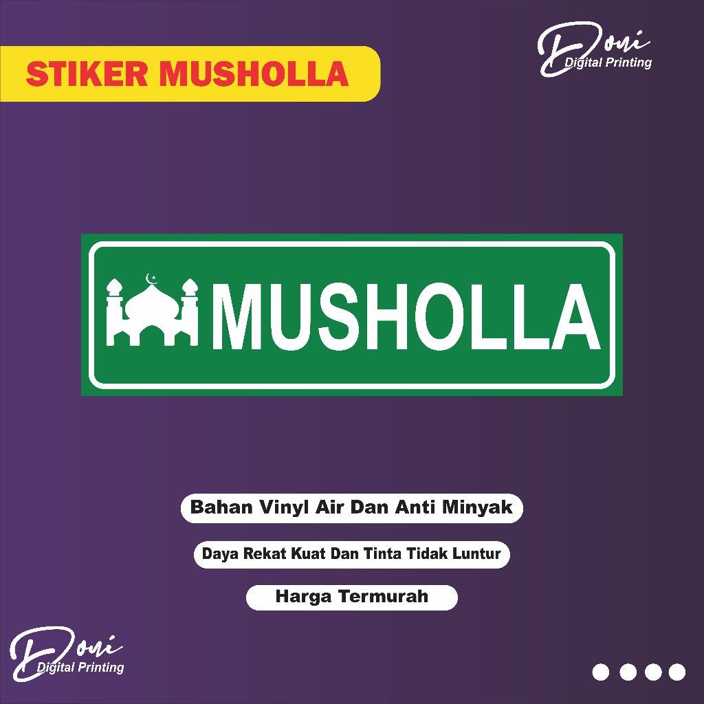 

Stiker Musholla / Stiker Mushola / Stiker Sholat / Stiker Tempat Ibadah