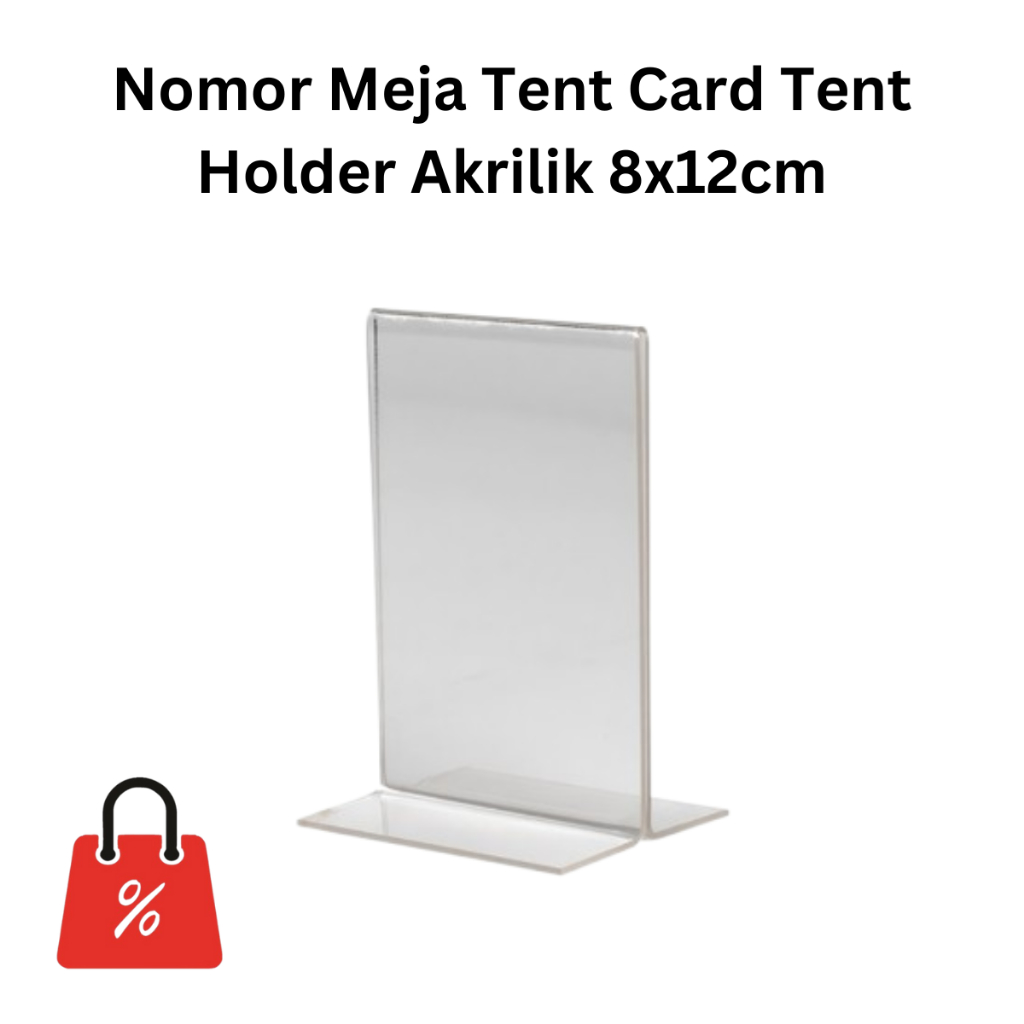 

Nomor Meja Tent Card Tent Holder Akrilik 8x12cm