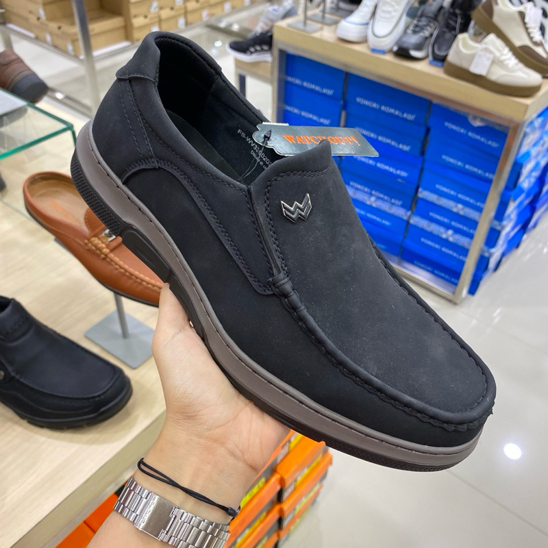Watchout sepatu pria slip on semi boots