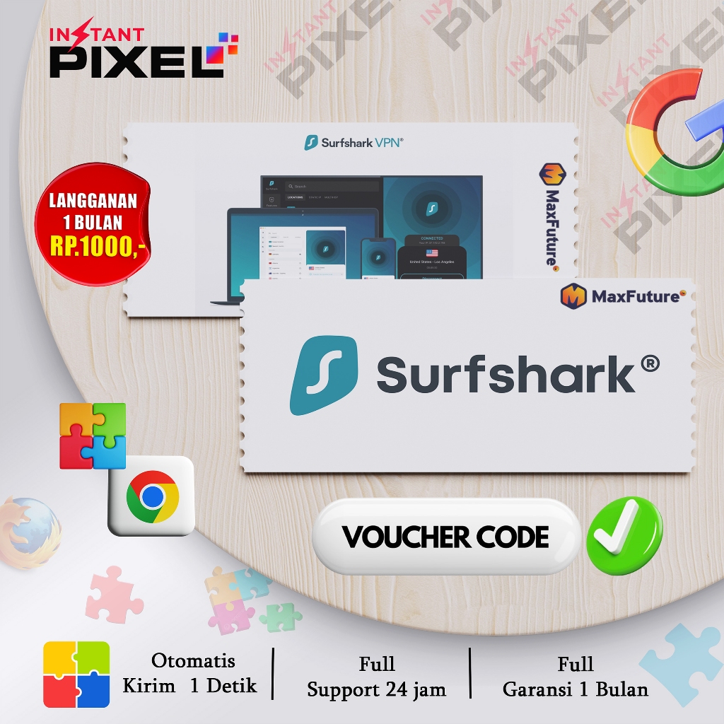 𝗔𝘂𝘁𝗼𝗞𝗶𝗿𝗶𝗺𝗩𝗼𝘂𝗰𝗵𝗲𝗿✅ SurfShark VPN 1 Bulan, SurfShark VPN Premium ↳𝗠𝗮𝘅𝗙𝘂𝘁𝘂𝗿𝗲 𝗘𝘅𝘁𝗲𝗻𝘀𝗶𝗼𝗻 ⚡𝗜𝗻𝘀𝘁𝗮𝗻𝘁𝗣𝗶𝘅𝗲𝗹⚡