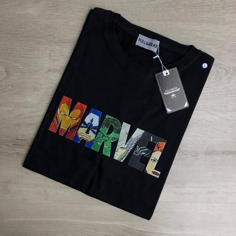 Baju Pull And Bear Marvel Kaos Avengers Pull And Bear Tshirt Pull And Bear