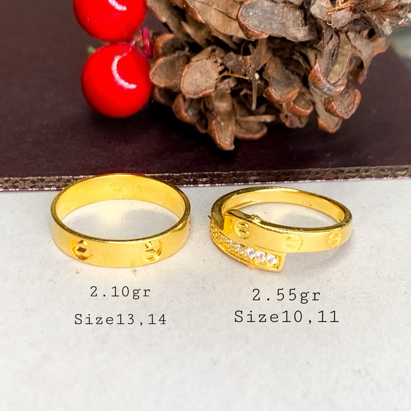 Cincin Emas Asli Cartir ‼️Cincin Hermess Mewah kadar 700