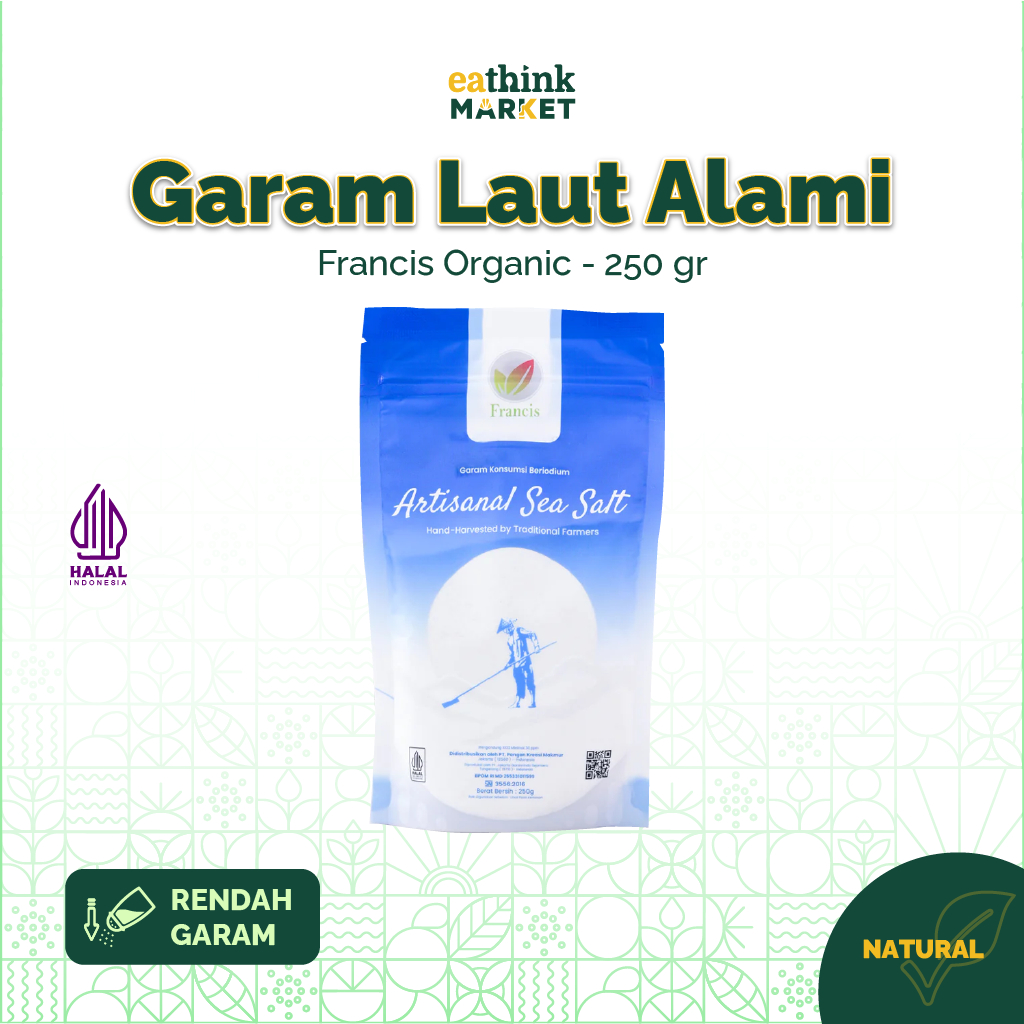 

Garam Laut Artisan Natural Alami Lokal - Francis Organic 250 g