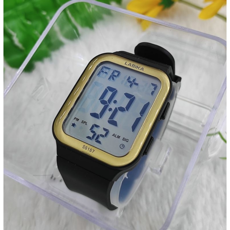 Jam tangan cowok cewek lasika segi original anti air new