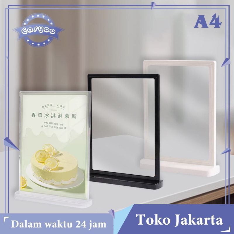 

A4 Acrylic Sign Holder | Stand Menu | Stand Brosur | Akrilik Tent Card Holder Portrait Rumah Makan