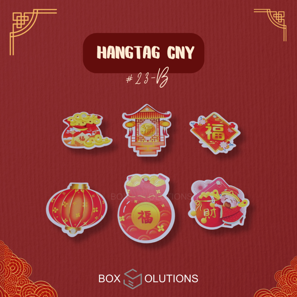 

[isi 10] HangTag Label CNY 23-B / Kartu Ucapan Imlek / Hangtag Sincia - 6x7,5 cm