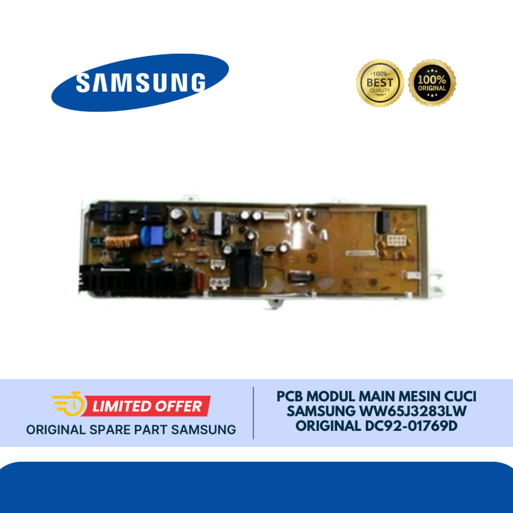 PCB MODUL MAIN MESIN CUCI SAMSUNG WW65J3283LW ORIGINAL DC92-01769D