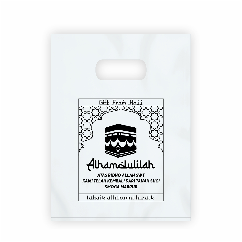 

iDk90 (Isi 50 pcs) plastik plong 25 x 35 parsel haji dan umroh tas souvenir oleh oleh haji
