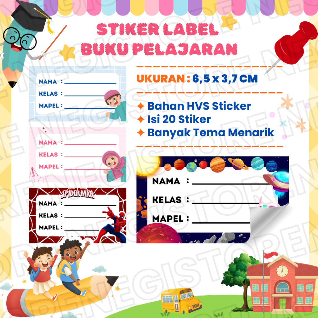 

Stiker Label Buku Pelajaran