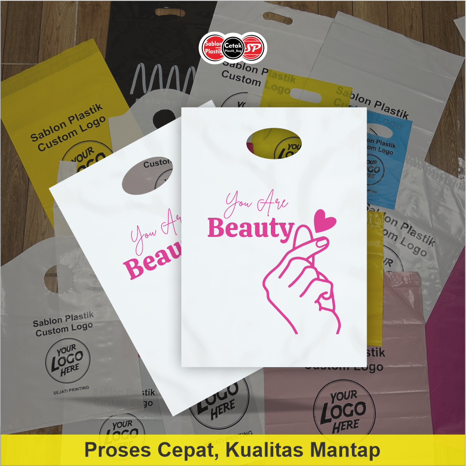 

(Isi 50Pcs Size 15 x 22) Kantong Plastik Motif You Are Beauty, Platik Skincare / Kosmetik / Pomade