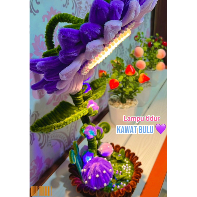 Lampu tidur kawat bulu