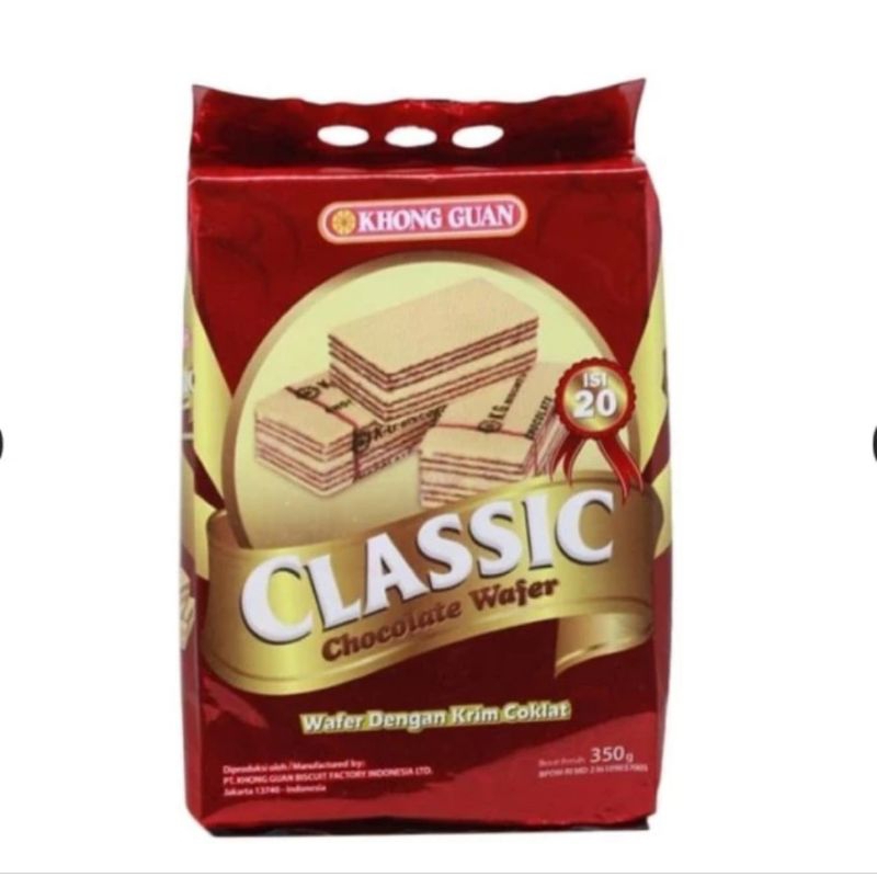 

FREE PACKING- Khong Guan Wafer Classic 350gr isi 20pc Single Pack