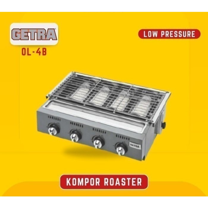 Getra OL-4B Kompor Panggangan Tanpa Asap Gas 4 Tungku BBQ Burner