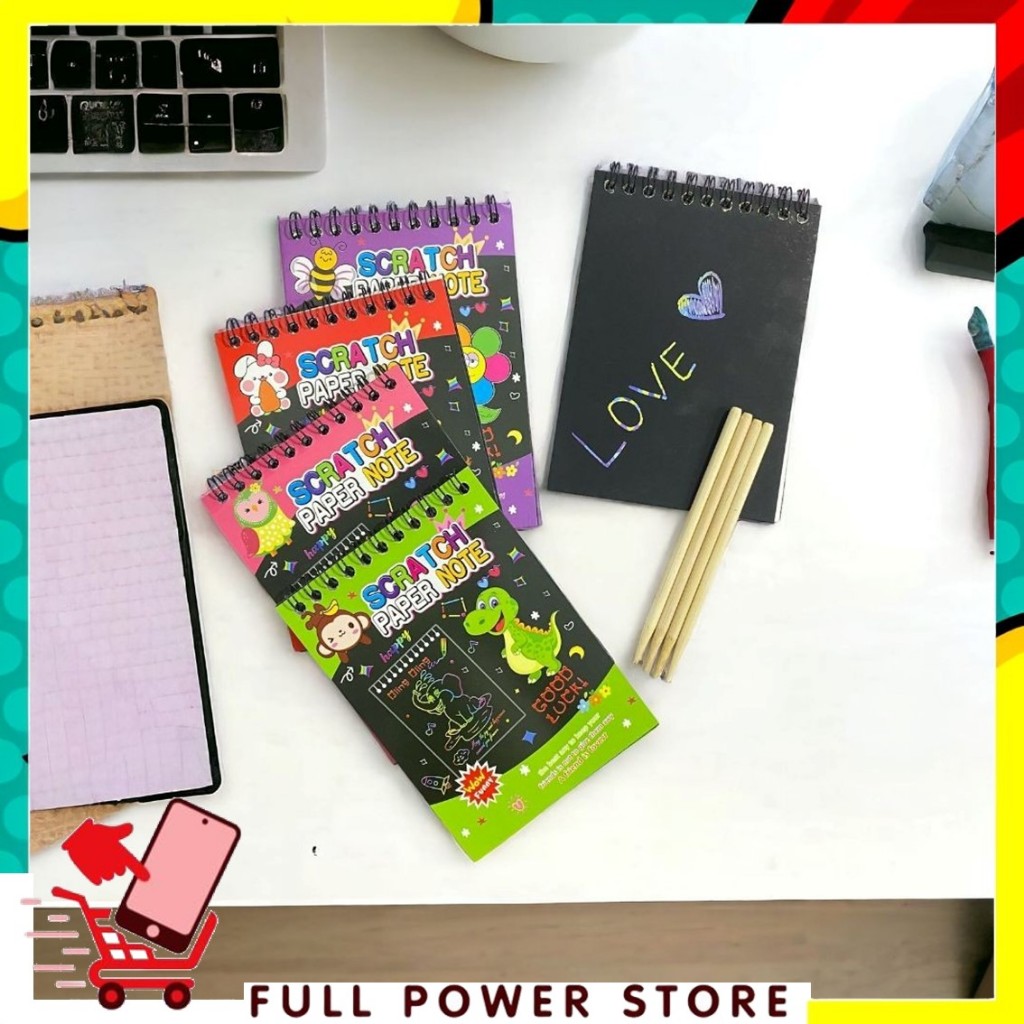 

FPS Buku Sketsa Warna-warni Scratch Book Grafiti Kertas Mini Tulis Gores Gambar DIY Sscratch Paper Note Black Cardboard Mini Hadiah Alat Tulis Mainan Edukasi